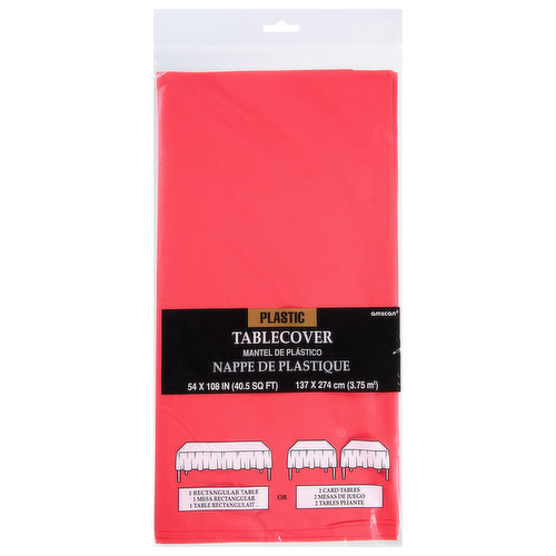 Apple Red Plastic Tablecover