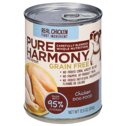Pure Harmony Dog Food, Grain Free, Chicken, Super Premium King Kullen