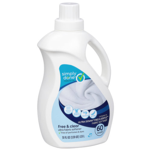 Simply Done Fabric Softener, Ultra, Free & Clear
