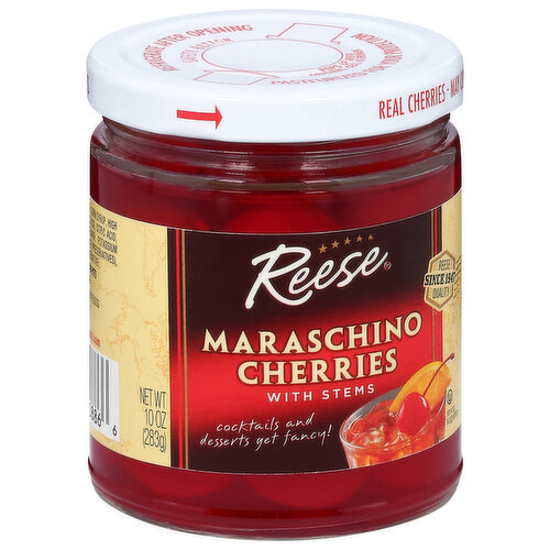Reese Maraschino Cherries, with Stems
