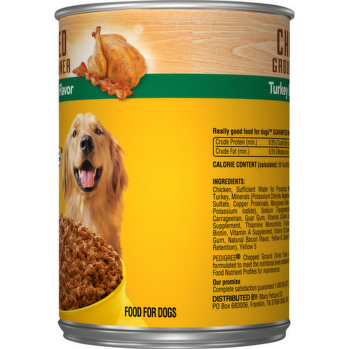 Pedigree canned top dog food calories