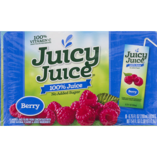 Juicy Juice 100% Juice, Berry, 8 Pack