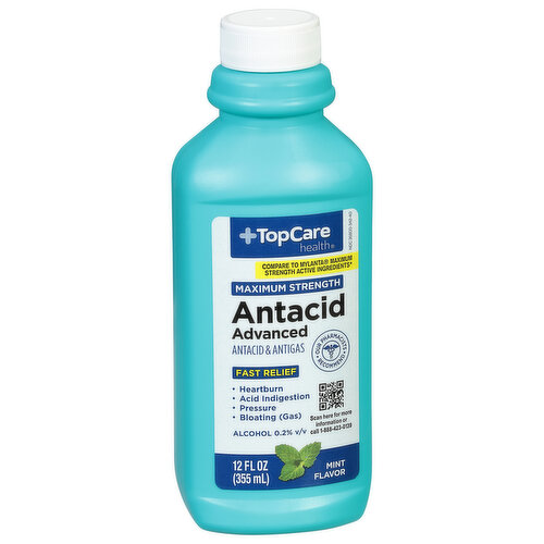 TopCare Antacid, Advanced, Maximum Strength, Mint Flavor