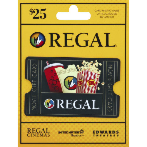 Regal Entertainment Group Gift Card, Movie, $25