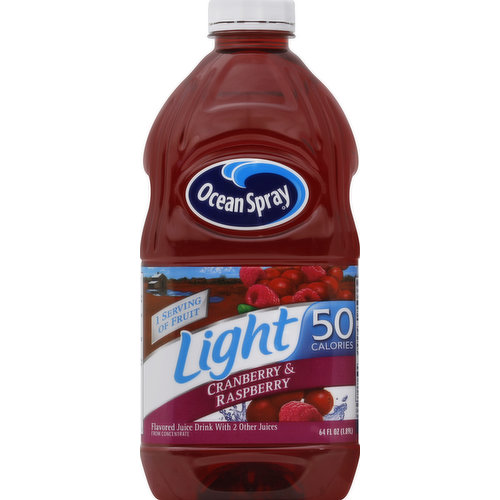 Ocean Spray Juice Drink, Light, Cranberry & Raspberry