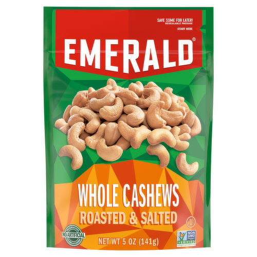 Emerald Whole Cashews, Roasted & Salted