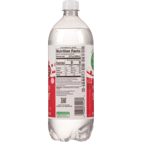 Food Club Seltzer Water, Wild Cherry