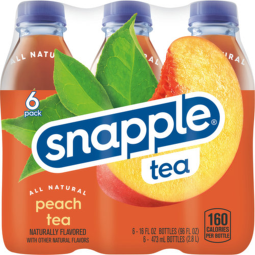 Snapple Peach Tea, 6 count