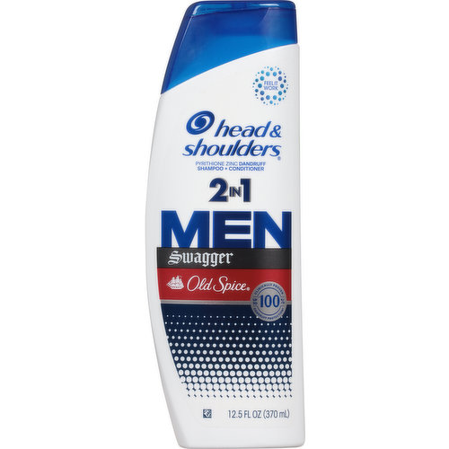 Head & Shoulders Shampoo + Conditioner, 2 in 1, Men, Old Spice Swagger