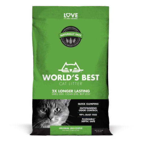 World's Best Cat Litter Original Unscented Clumping Cat Litter