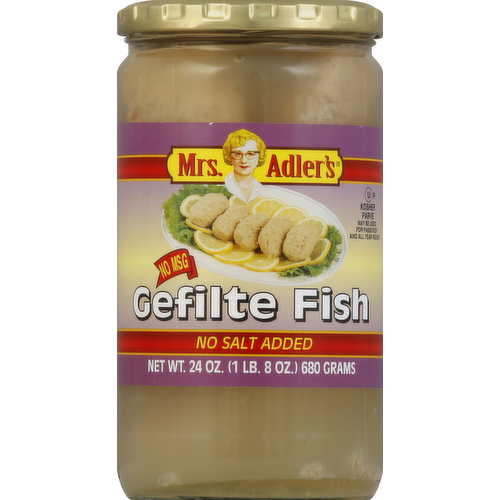 Mrs. Adler's Gefilte Fish, No Salt Added