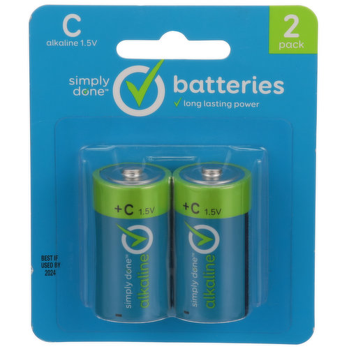 Simply Done C Alkaline 1.5V Batteries