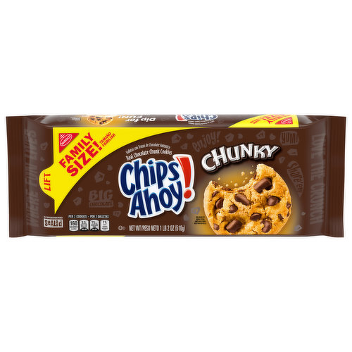 Chips Ahoy! Cookies, Chocolate, Chunky, Family Size