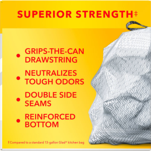 Glad Drawstring Bags, Multipurpose, MaxStrength, X-Large Kitchen, Fresh  Clean