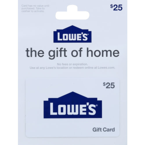 Lowe's Gift Card, $25