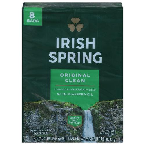 Irish Spring Soap Bars, Original Clean