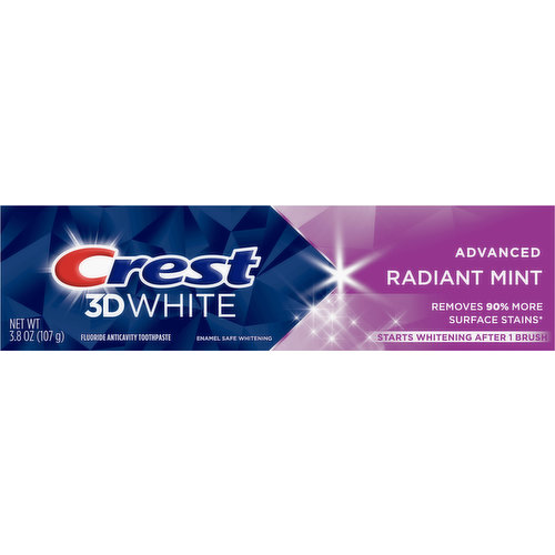 Crest Toothpaste, Radiant Mint, Advanced