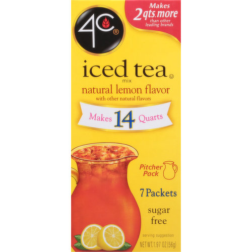 Makes 2 qts. more than other leading brands. Makes 14 quarts. 7 packets. 1 packet makes 2 qts.