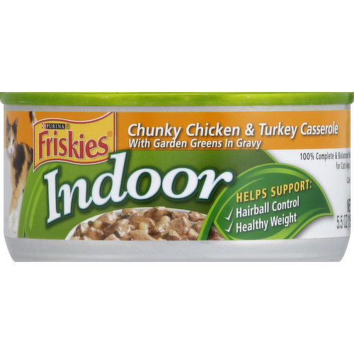 Friskies Cat Food, Chunky Chicken & Turkey Casserole