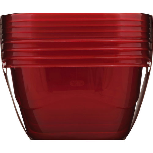 Rubbermaid Containers with Lids, Deep Square, 5.2 Cups