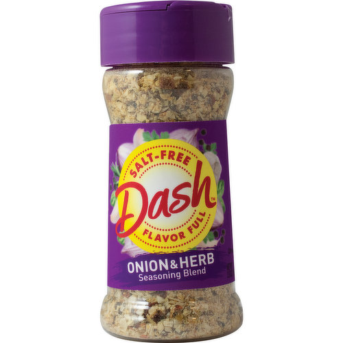 Dash Dash Salt-Free Onion & Herb Seasoning Blend, Kosher, 2.5 OZ Shaker