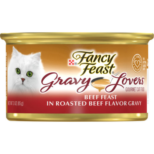 Fancy Feast Gravy Wet Cat Food, Gravy Lovers Beef Feast in Roasted Beef Flavor Gravy