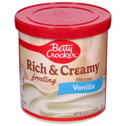 Betty Crocker Frosting, Vanilla, Rich & Creamy