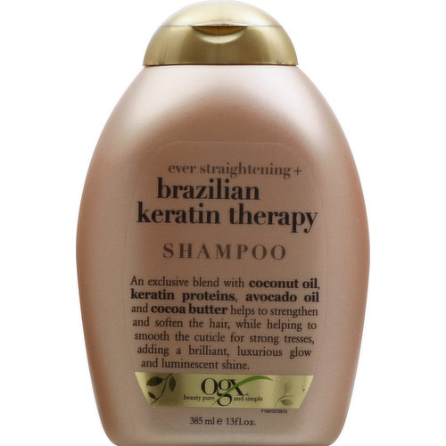 OGX Shampoo, Ever Strengthening + Brazilian Keratin Therapy