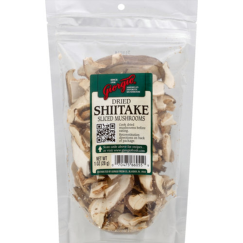 Giorgio Mushrooms, Dried Shiitake, Sliced