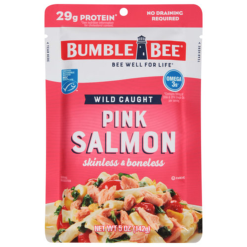 Bumble Bee Pink Salmon, Wild Caught, Skinless & Boneless