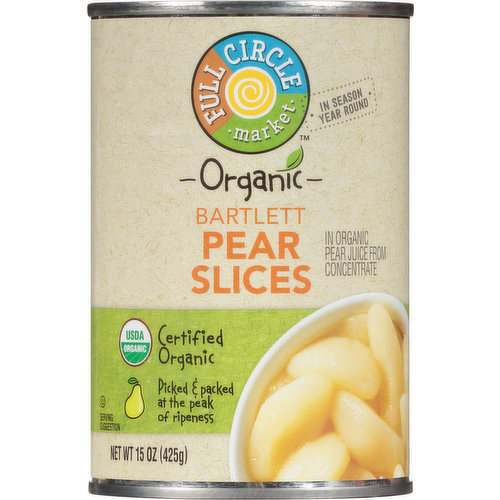 Full Circle Market Pear Slices, Bartlett