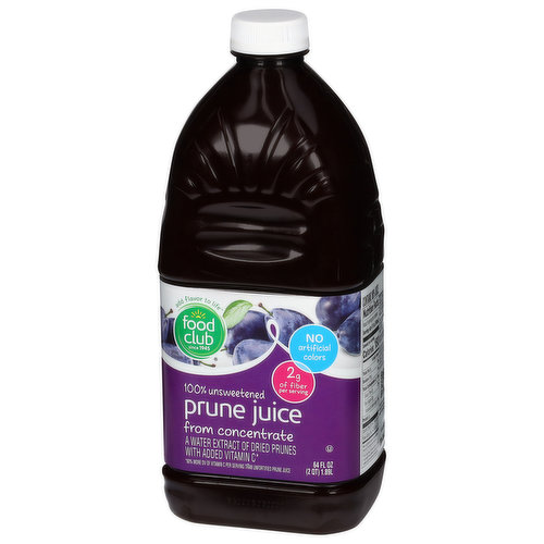 Food Club Juice, from Concentrate, 100% Unsweetened, Prune