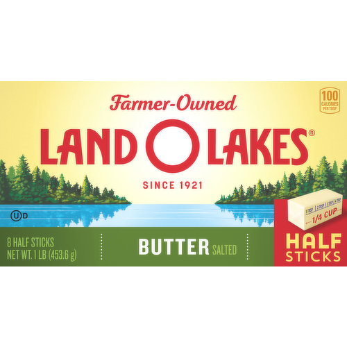 Land O Lakes Butter, Salted, Half Sticks