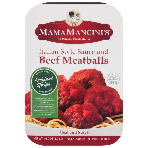 MamaMancini's Italian Style Sauce and Beef Meatballs