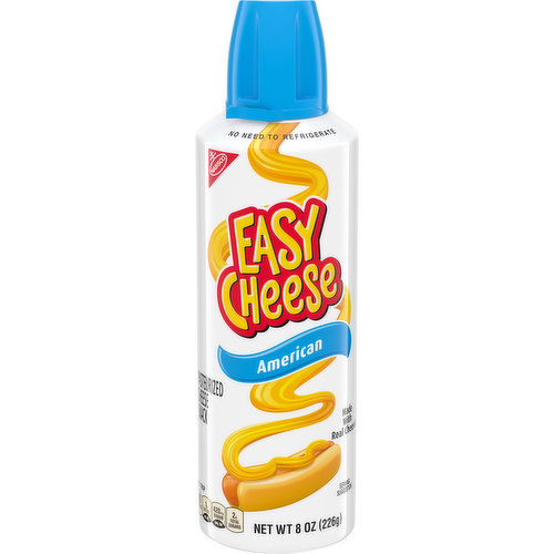 Easy Cheese Cheese Snack, Pasteurized, American