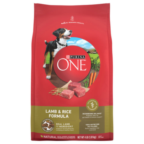 Purina One Dog Food, Lamb & Rice Formula, Adult