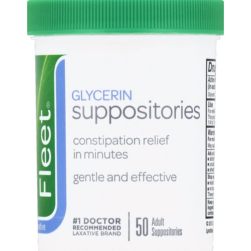 Fleet Laxative Glycerin Suppositories for Adult Constipation - 50