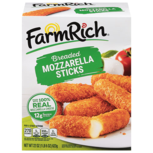 Farm Rich Mozzarella Sticks, Breaded