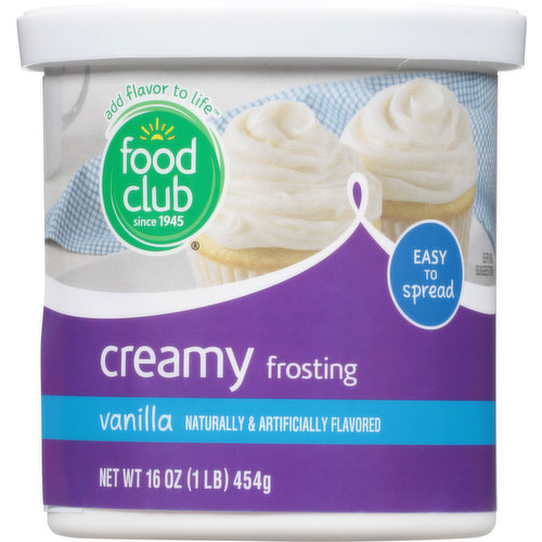 Food Club Frosting, Creamy, Vanilla