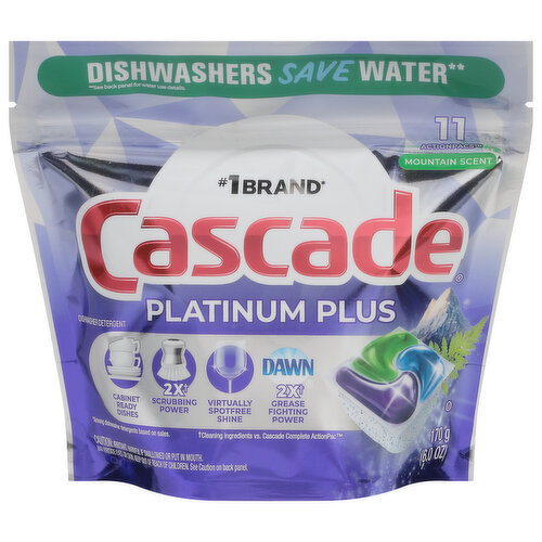 Cascade Dishwasher Detergent, Mountain Scent, ActionPacs