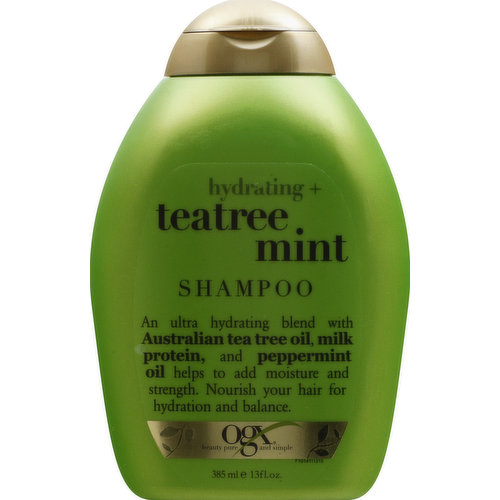 OGX Shampoo, Hydrating + Teatree Mint