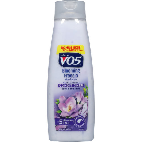 Alberto VO5 Conditioner, Moisturizing, Blooming Freesia, Bonus Size