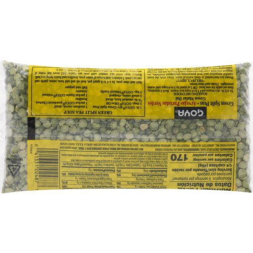 Goya Green Split Peas/Arvejas Partidas Verdes PACK OF 3