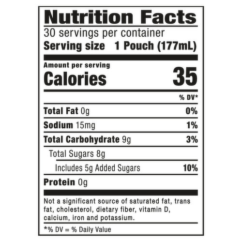 capri sun ingredients label