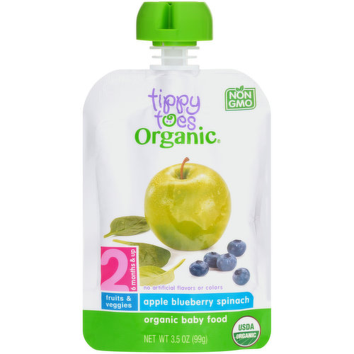 Tippy Toes Apple Blueberry Spinach Organic Baby Food
