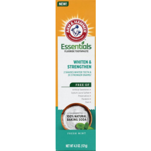 Arm & Hammer Toothpaste, Fluoride, Fresh Mint