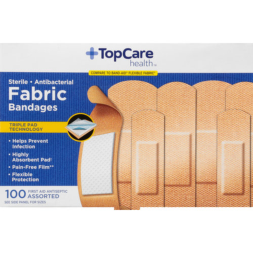 TopCare Bandages, Fabric, Sterile, Antibacterial