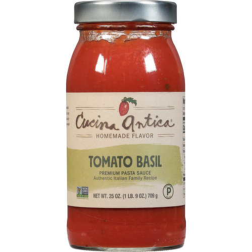 Cucina Antica Pasta Sauce, Premium, Tomato Basil