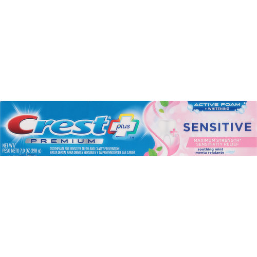 Crest Toothpaste, Sensitive, Soothing Mint