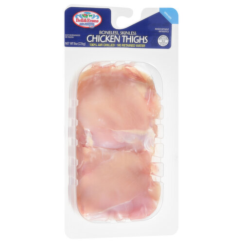 Bell & Evans Chicken Thighs, Boneless, Skinless, 100% Air Chilled